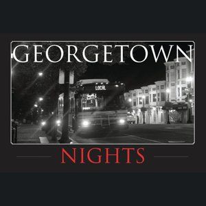 Poster Print of Georgetown Washington DC Nightlife 20x29 Black and White